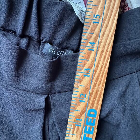 Eileen Fisher Georgette silk pull on pockets black pants plus 2x $268 - Picture 7 of 10
